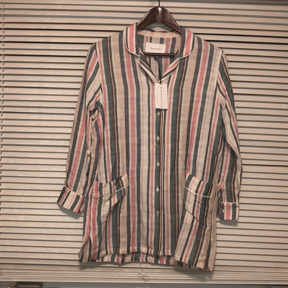 Womens Solid & Striped Small Button Down Shirt NWT